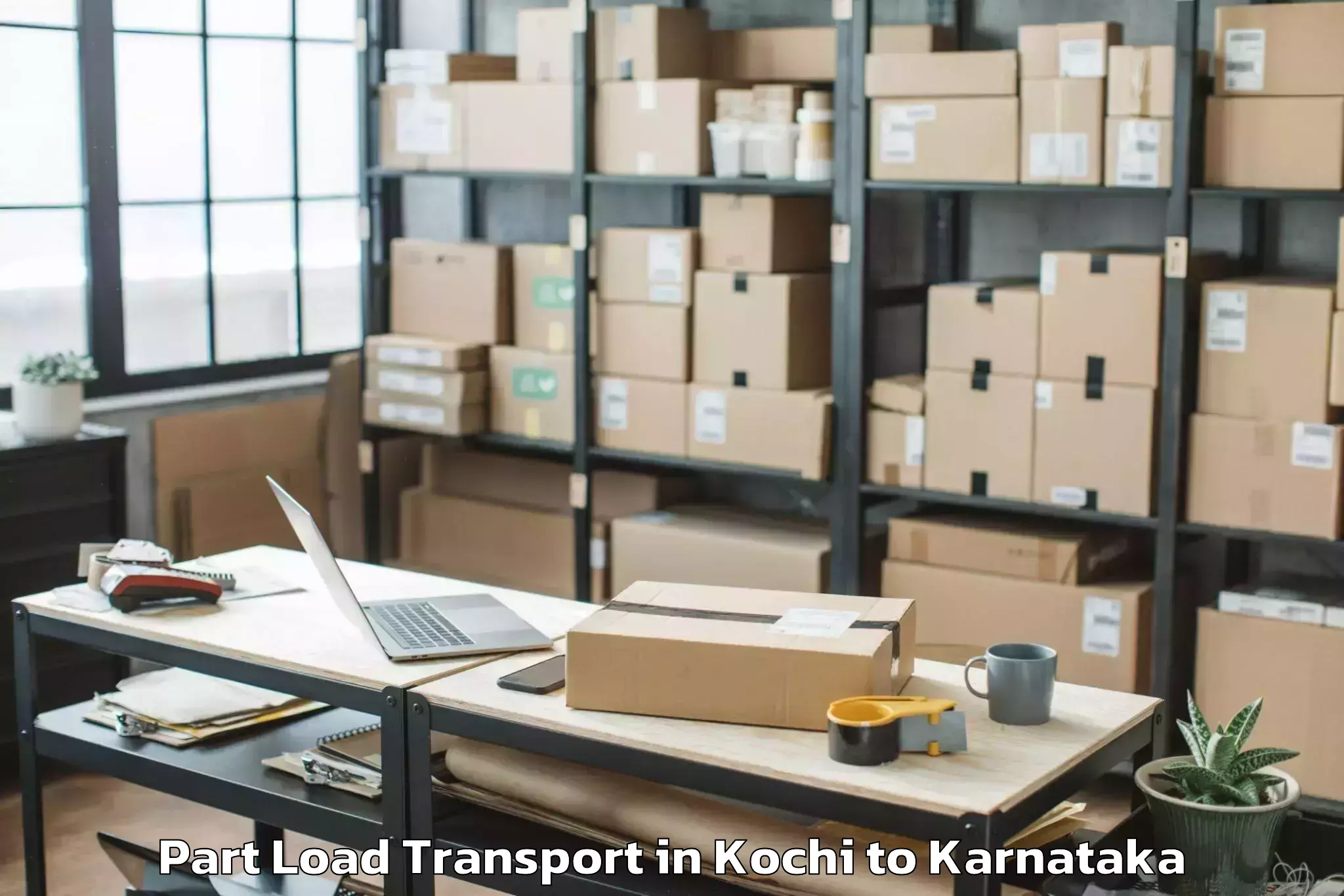 Easy Kochi to Karnataka Janapada Vishwavidya Part Load Transport Booking